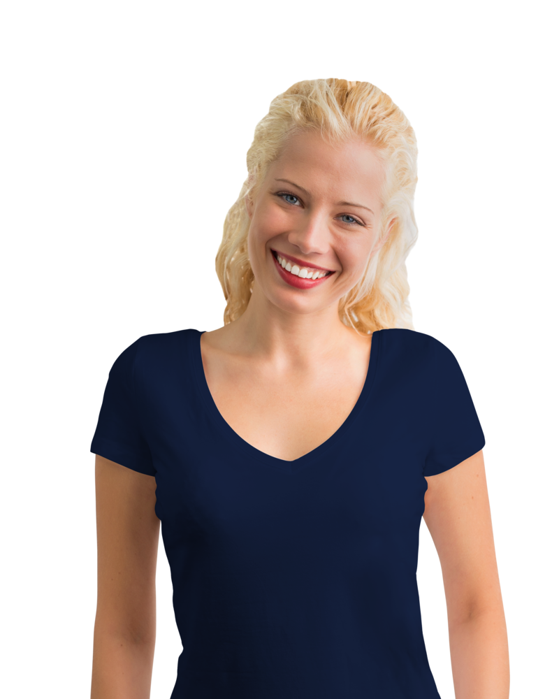 Women's Fine Jersey VNeck ASTSportswearINC