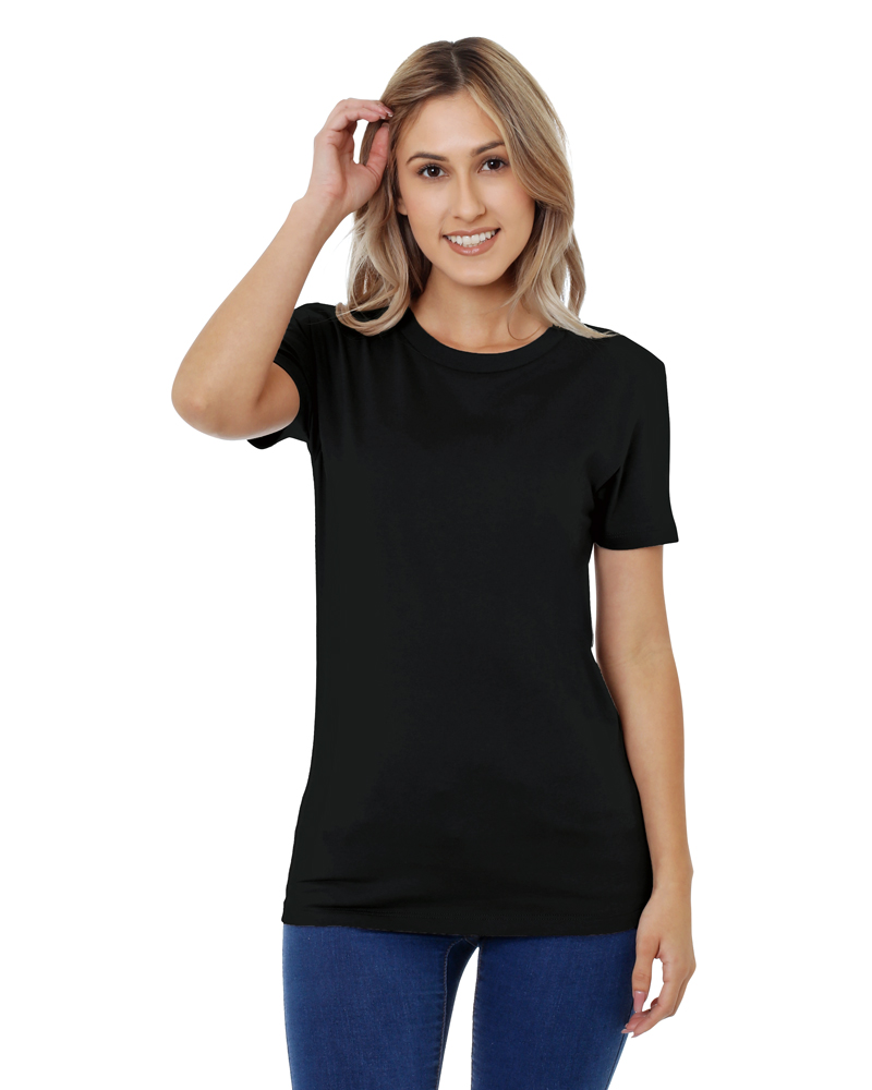 9625 Women's Fine Jersey Crew ASTSportswearINC